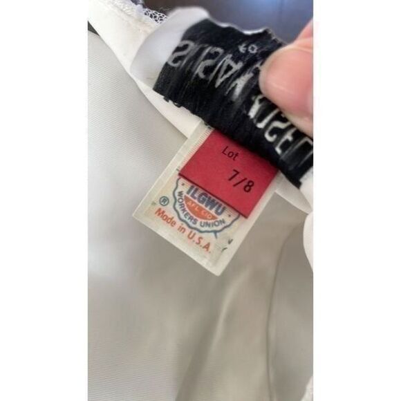 NWT Vintage 80s Susan Rossetti for Vijack Black White Midi Dress Pouf Shoulder 6 - Picture 10 of 12